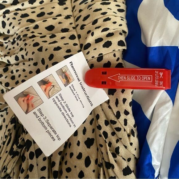 NWT Mac Duggal Ieena one shoulder mini dress draped animal print $298 Sz 8 - Picture 9 of 12